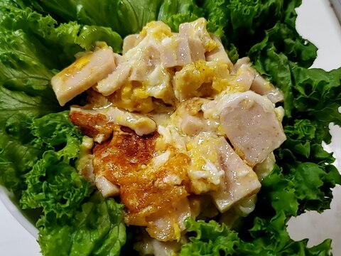 サニーレタスとサラダチキンサラダ